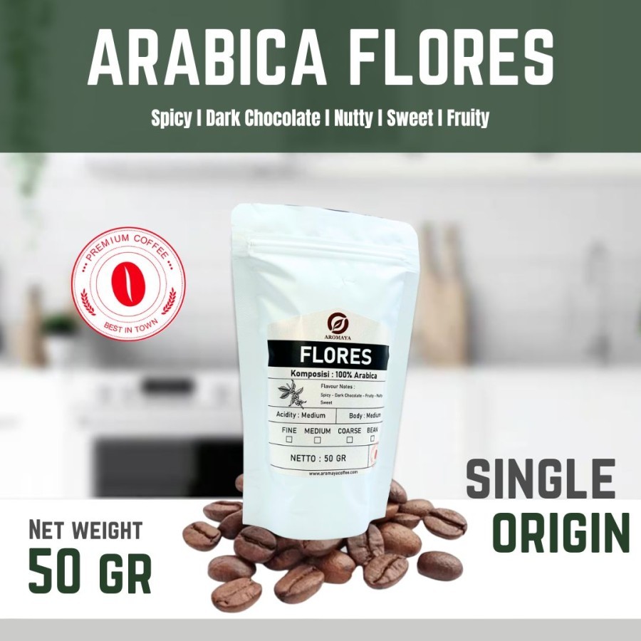 

AROMAYA Kopi Arabika Flores Arabica Coffee 50 gram
