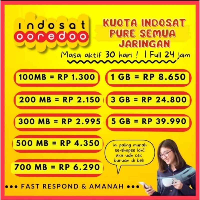 Kuota Im3 murah | Pulsa Perdana | Internet