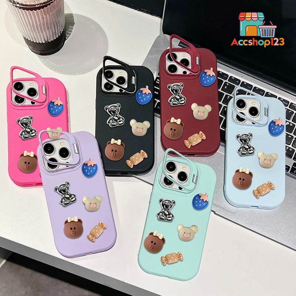 GC103 SOFTCASE MACARON STAND 3D TIMBUL UNTUK XIAOMI REDMI A1 A2 5A 6A 8 8A 9 9A 9C 10 10C 12 13C 4G 