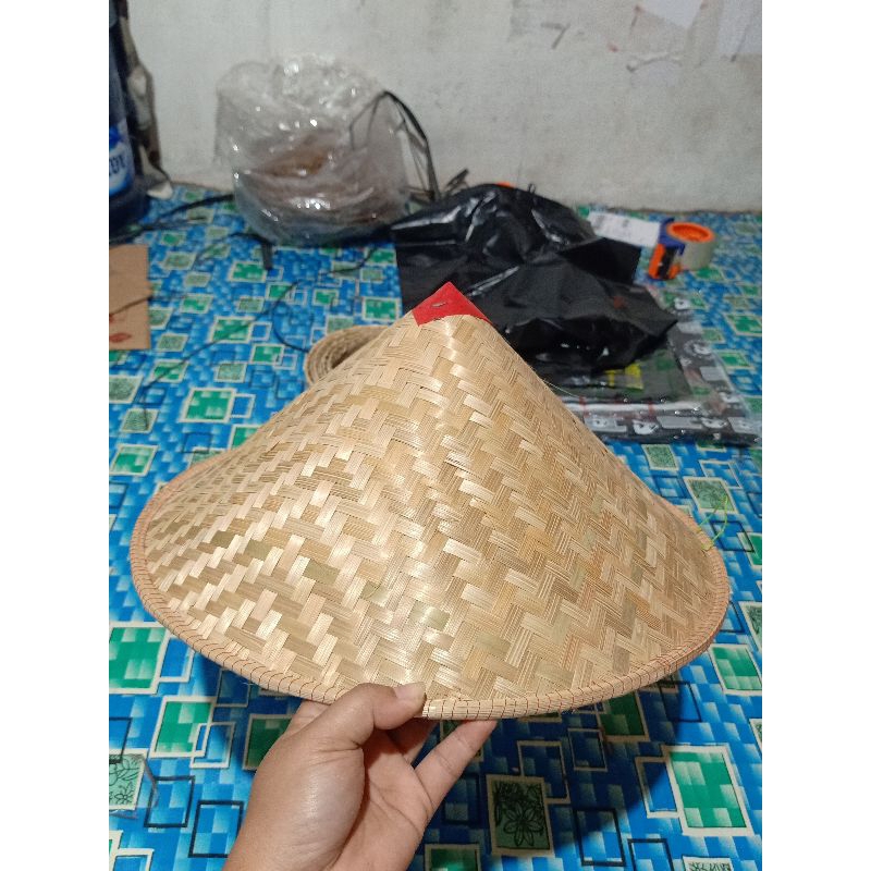 CAPING PRECI 35CM CAPING GUNUNG CAOING BAMBU TOPI PETANI TOPI TRADISIONAL