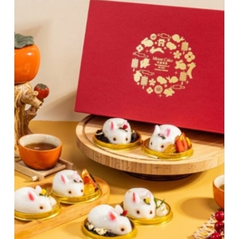 

GOLDEN RABBIT PUDDING MOONCAKE ISI 6PCS (3 MCM RASA) FRESH MADE PREMIUM PUDING MOON CAKE HAMPERS GIFT SET