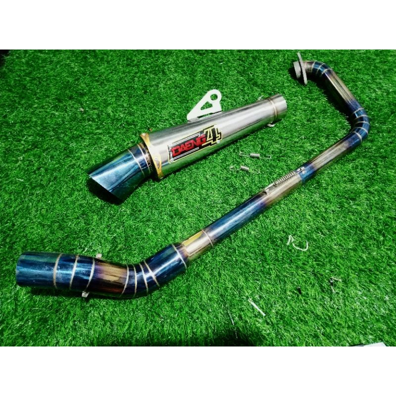Knalpot Racing Daeng4 S41 Leher Bluemoon Pnp R15V2 Tiger CBR150 Vixion Sonic Xabre Supra Gtr MX Old