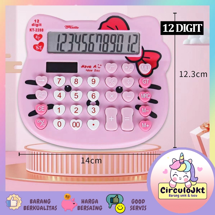 

Kalkulator Hello Kitty Lucu12 Digit Solar Calculator HADIAH HELO KITYHello Kitty KT-2288
