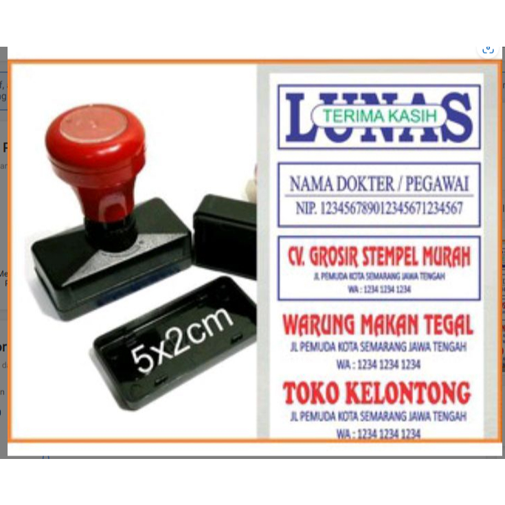 

Stempel CUSTOM / NAMA /DOKTER / TOKO /LUNAS / 2,2cmx 5,5cm Cuma 20.000 1 hari jadi tanpa PO