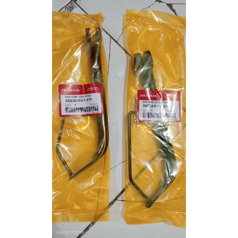 STANDAR KAKI SAMPING STANDAR KAKI SATU 1 MOTOR BEAT VARIO SPACY KARBU  ORI THAILAND