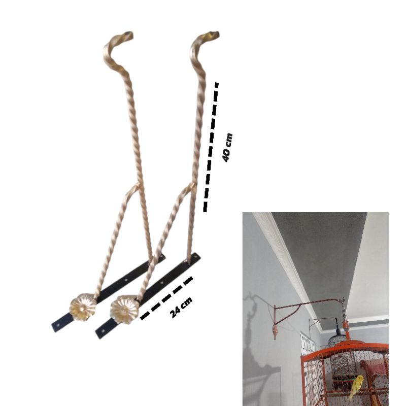 Gantungan sangkar kandang burung besi