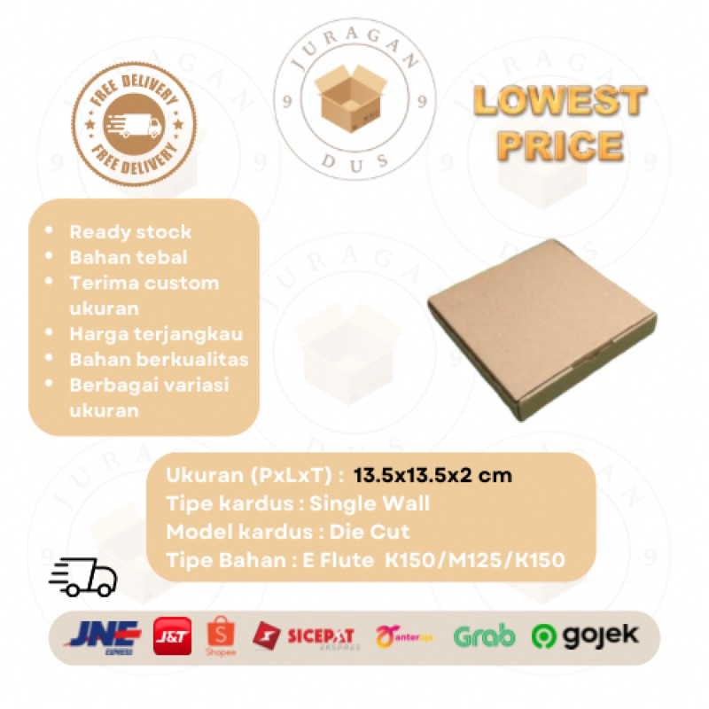

Kardus Uk 13,5 x13,5 x 2 CM Die Cut