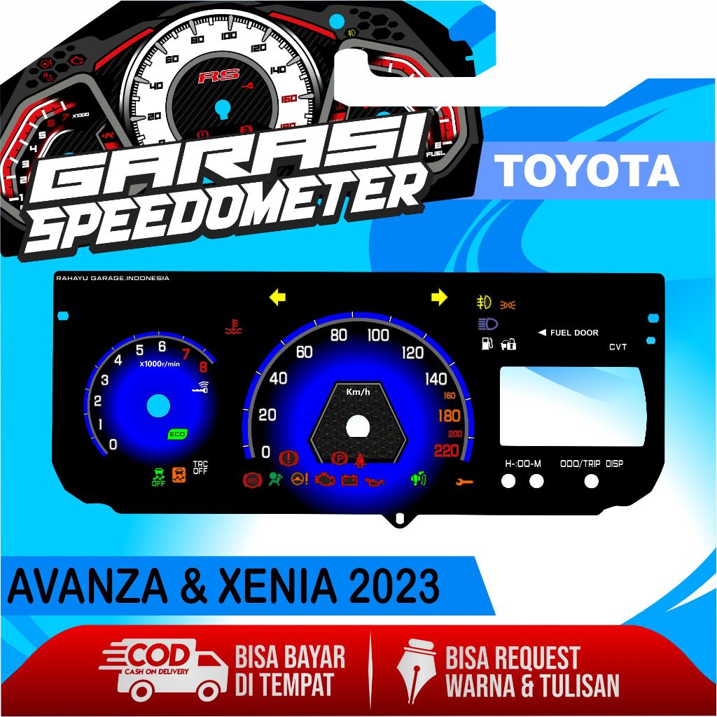 PAPAN SPEEDOMETER CUSTOM TOYOTA AVANZA NEW 2023