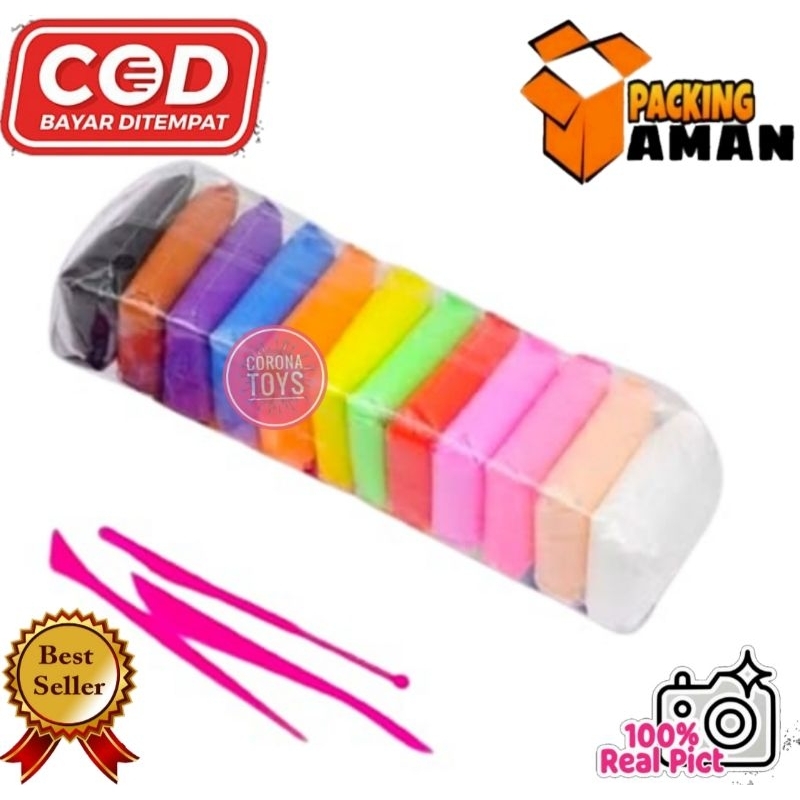 COD PROMO ISI 12 PCS MAINAN MURAH ANAK SMILE CLAY POLIMER MAINAN ANAK MAGIC EDUKASI SMILE CLAY DOUGH