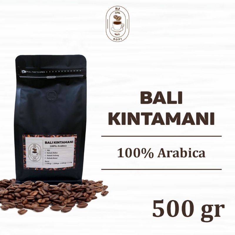 

Kopi Arabika Bali Kintamani Arabica Coffee Roast Beans 500gr Biji Bubuk