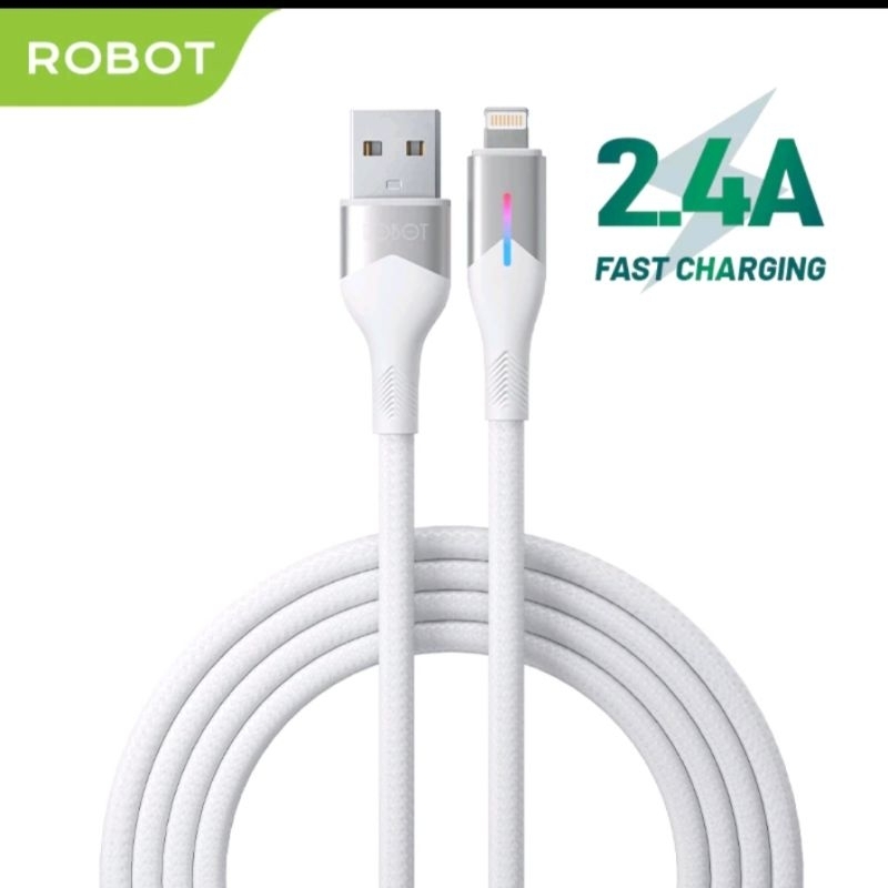 Robot Kabel Cas RFL100 2.4A Kabel IPHONE Fast Kabel Cass IP Original Produk
