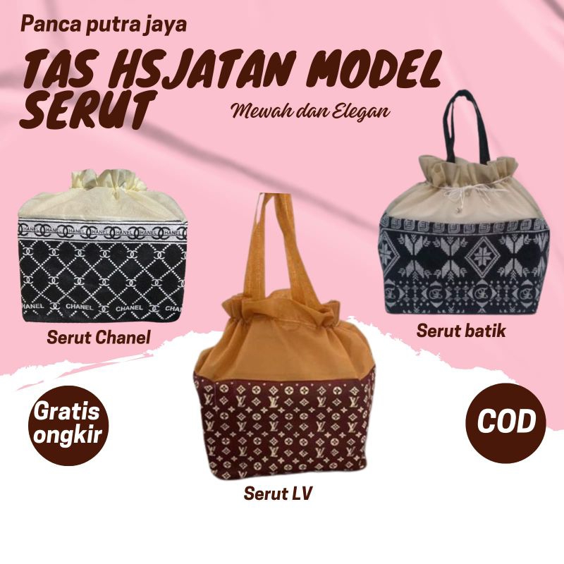 

(1LUSIN = 12 PCS) GOODIE BAG TAS HAJATAN SERUT MOTIF LV/CHANNEL/BATIK UK. 22X22CM / TAS NASI BOX / SPUNBOND / TAS WALIMAHAN / TAS MOTIF SERUT