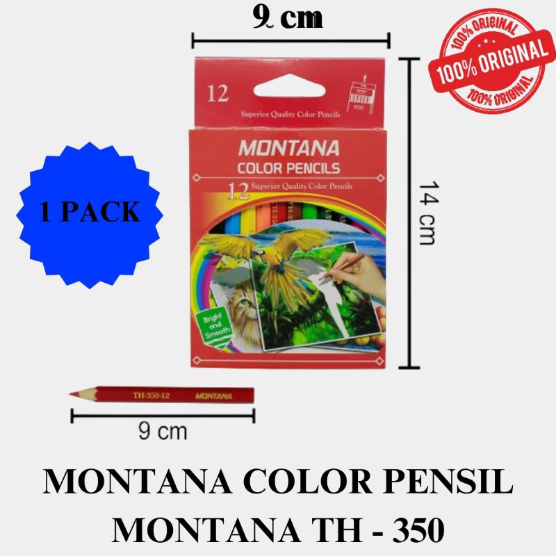 

MONTANA COLOR PENCIL / PENSIL WARNA MOMTANA TH - 350 /12 WARNA