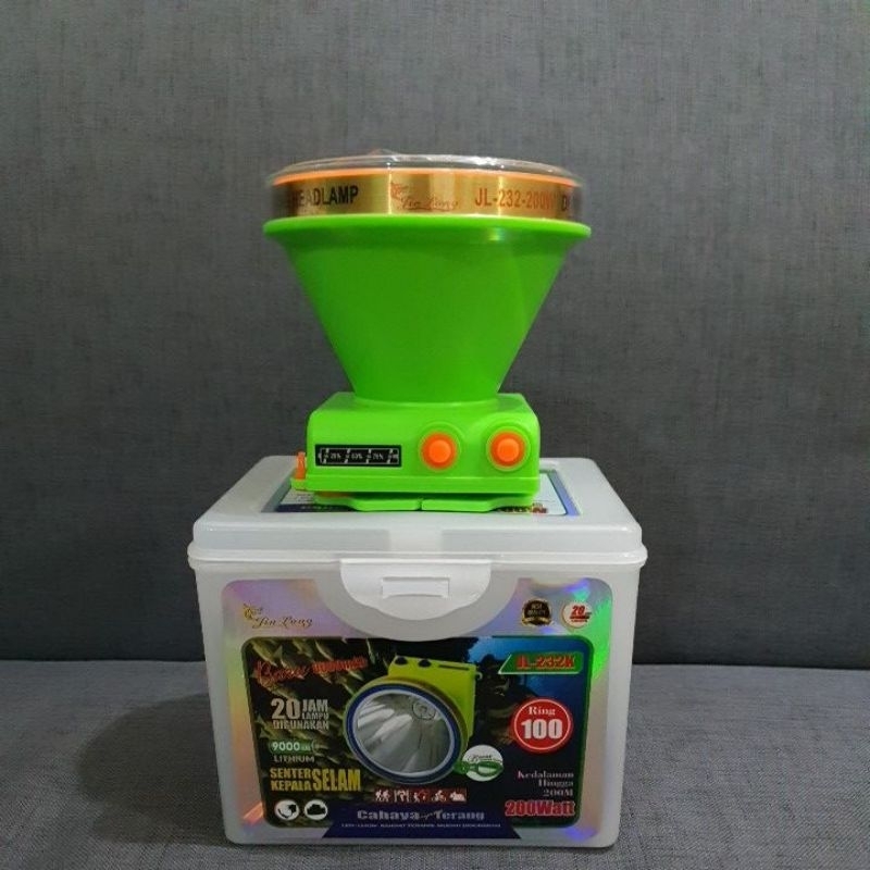 RK Senter Kepala Selam LED Jin Long JL-232K 200W JL-232 250W - Cahaya Terang untuk Penyelaman dan