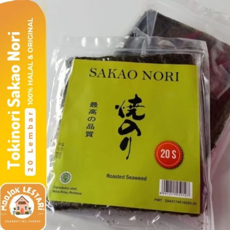

TOKINORI Sakao Nori Isi 20 Lembar SUSHINORI Rumput Laut 50gr HALAL