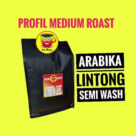 

Kopi/Coffee ARABIKA LINTONG 1Kg Medium Roast /500Gram Biji/Giling/Bubuk Harum dan Nikmat