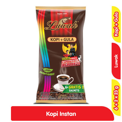 

Luwak Kopi Gula Bag 6 + 2 x 23 gr