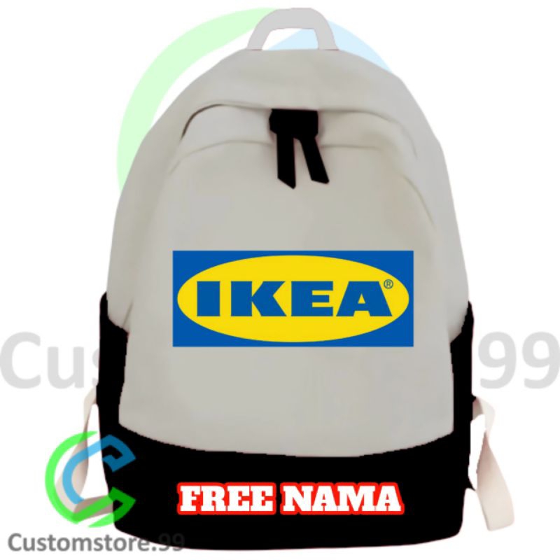 TAS RANSEL BACKPACK ANAK MOTIF IKEA FREE NAMA