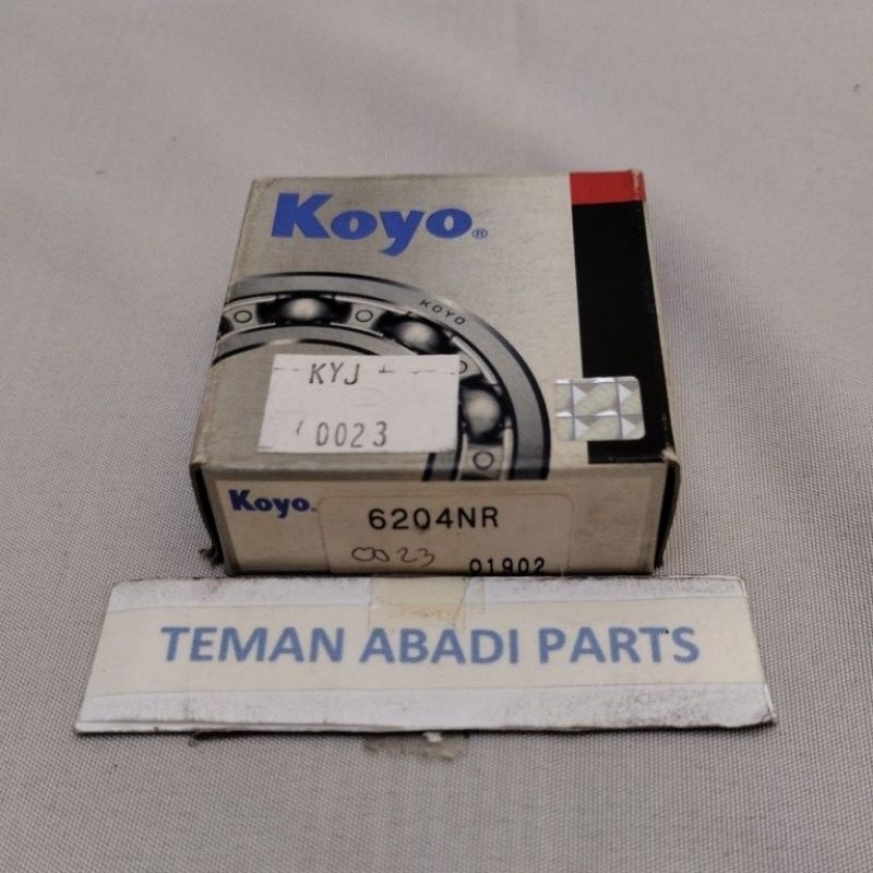 LAHER BEARING 6204 NR KOYO JAPAN