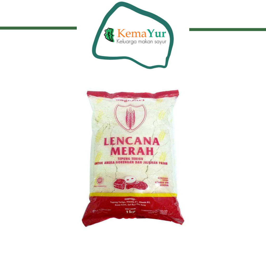 

Tepung Bogasari Lencana Merah 1kg