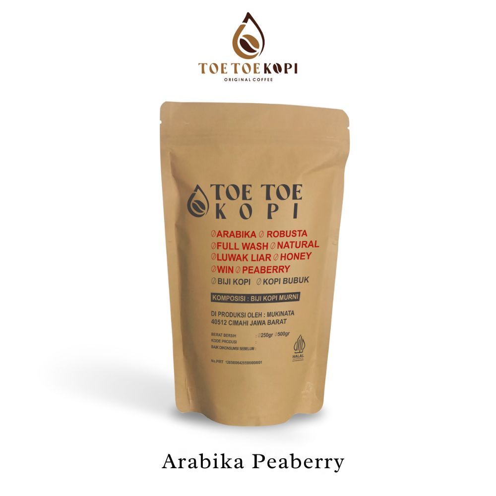 

Toe Toe Kopi Arabika Peaberry/Lanang 50gr