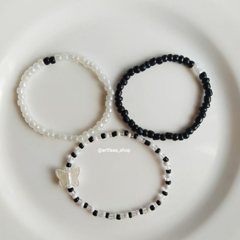 gelang 1 pcs isi 3, gelang aesthetic, gelang couple, gelang lucu, bracelets,gelang aesthetic