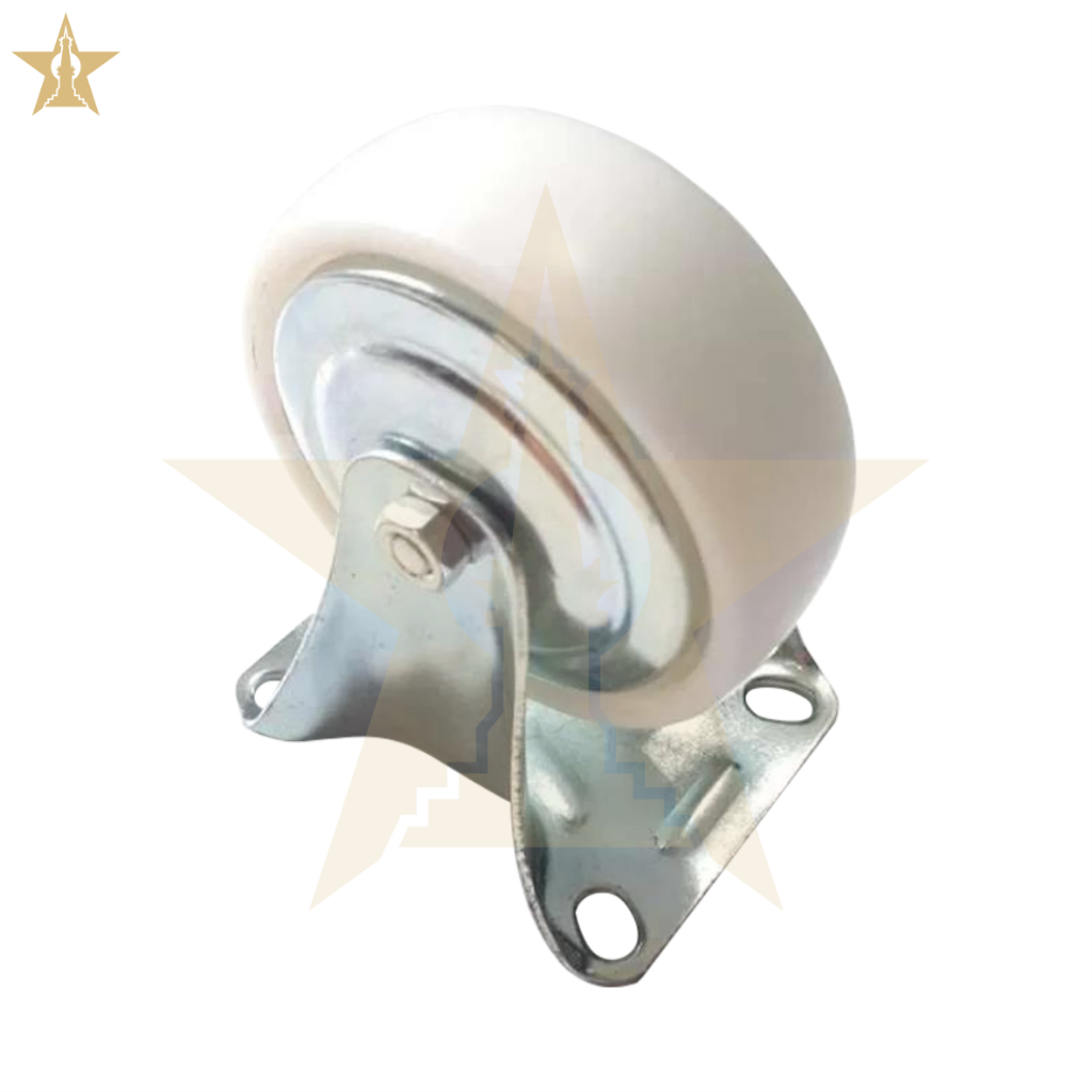 Roda Nylon Putih Etalase Troli Gerobak 8 Inch - Mati