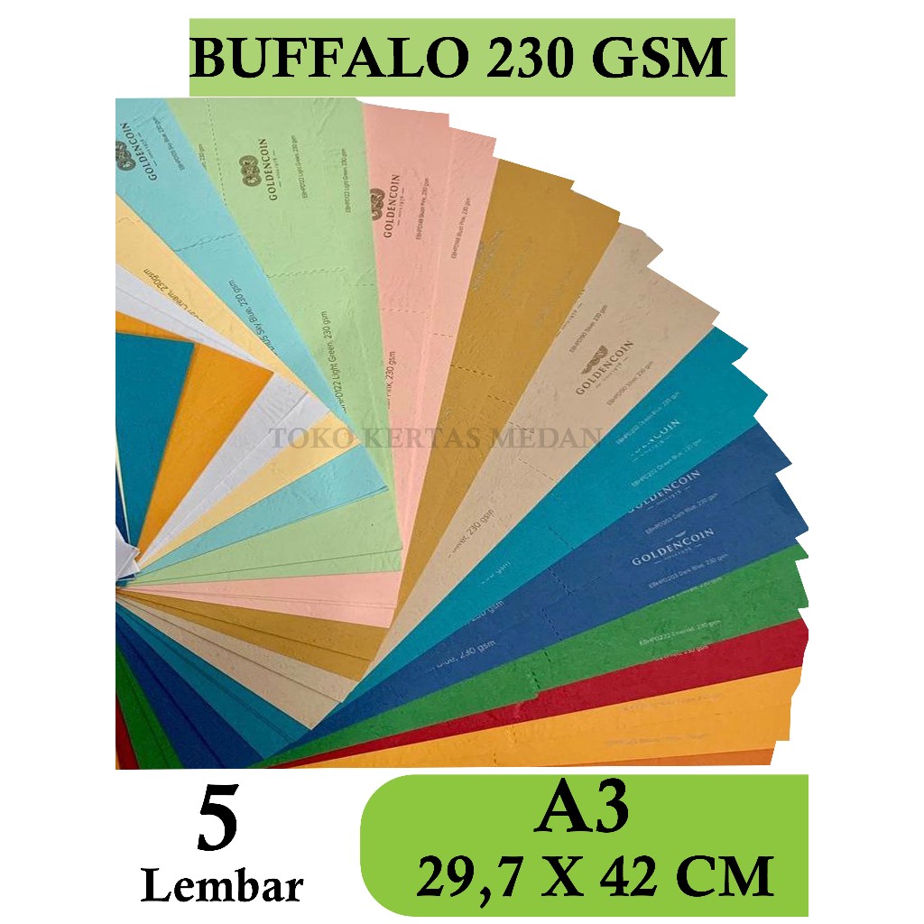 

BUFFALO PINDO 230 GSM UK A3 ( 29,7 X 42 CM ) , ISI 5 LEMBAR