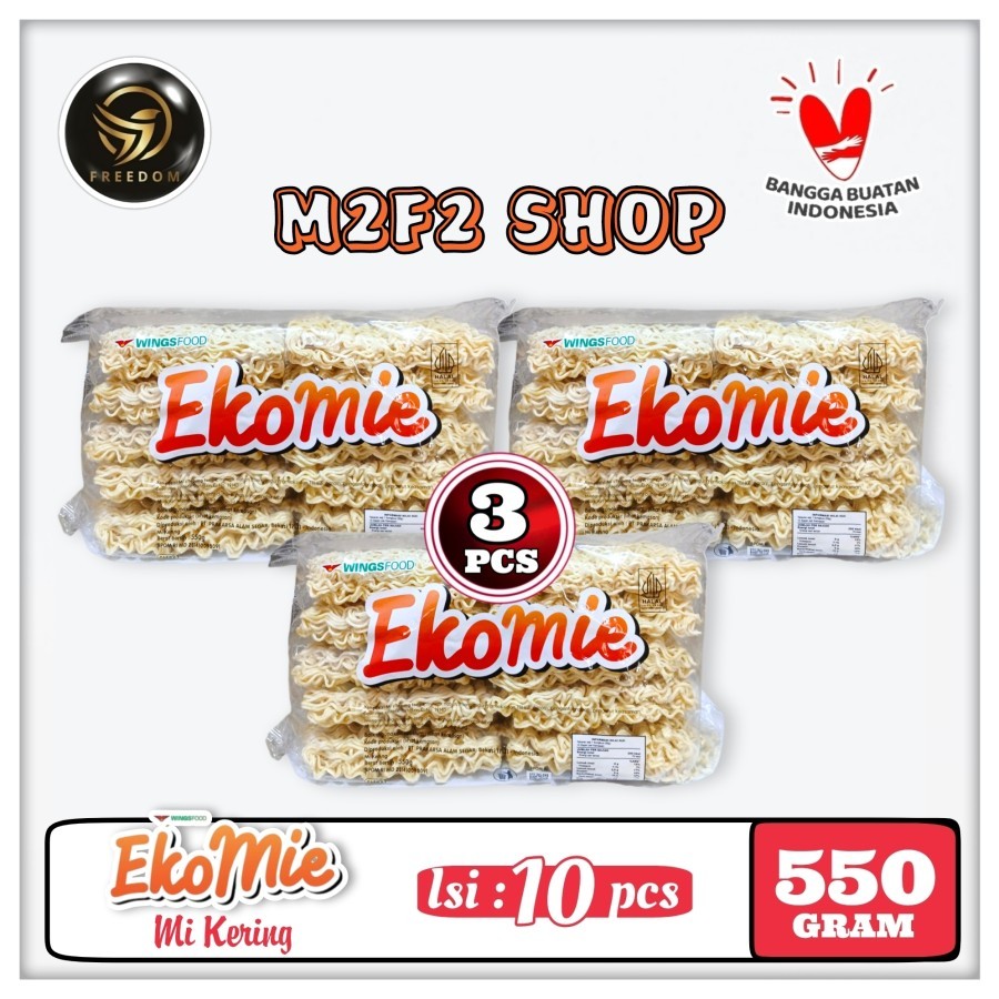 

Mi Kering Eko Mie Nikmat dan Hemat - 550 gr (Kemasan 3 Pack)