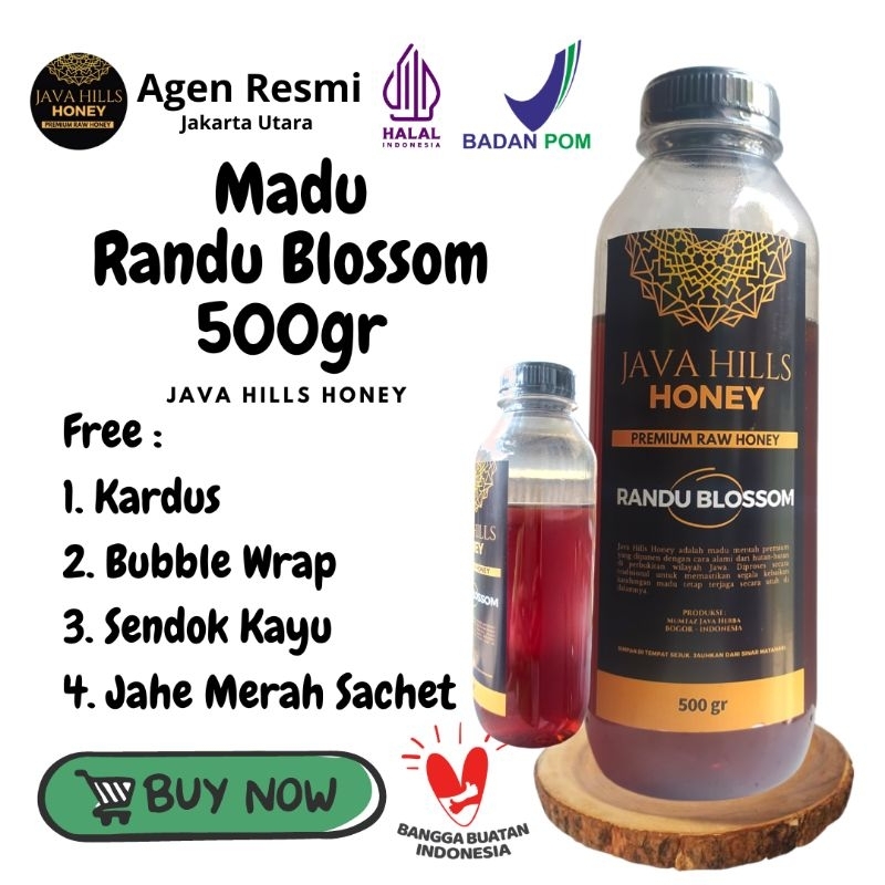 

madu murni java hills blossom randu | kapuk | demam | radang | imunitas JavaHills Honey 650gr COD