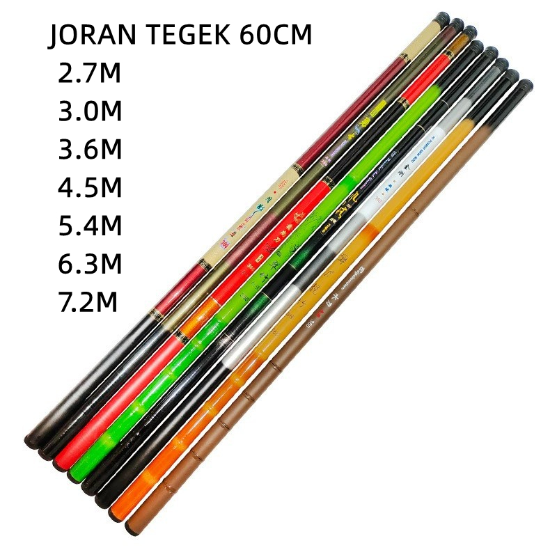 Joran Tegek Kagawa Hijau Bamboo 270 360 450 540 630 Fiber Medium Bayar Di Tempat 60CM