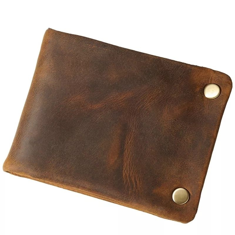 Dompet lipat kulit sapi asli crazy horse - Dompet pria kulit asli