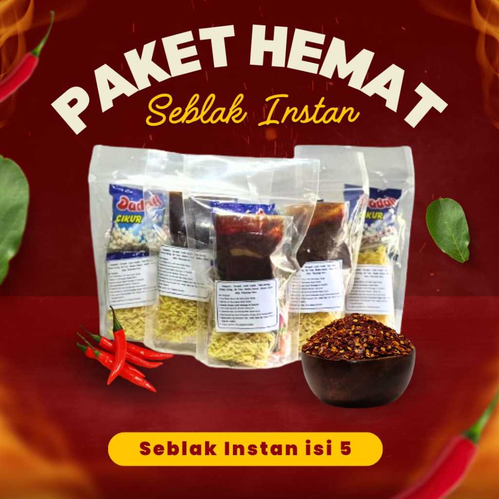

5 BUNGKUS SEBLAK INSTAN PAKET HEMAT BANGSATRIA (Seblak Seuhah Mantap)