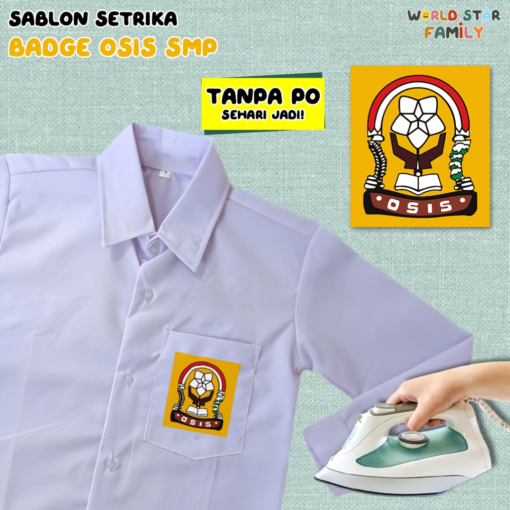 

Stiker Kain Sticker Sablon Setrika DTF Logo Emblem Bet Sekolah TK SD SMP SMA Madrasah MI MTS MA SMK Topi Dasi Baju Pramuka Atribut bet sekolah