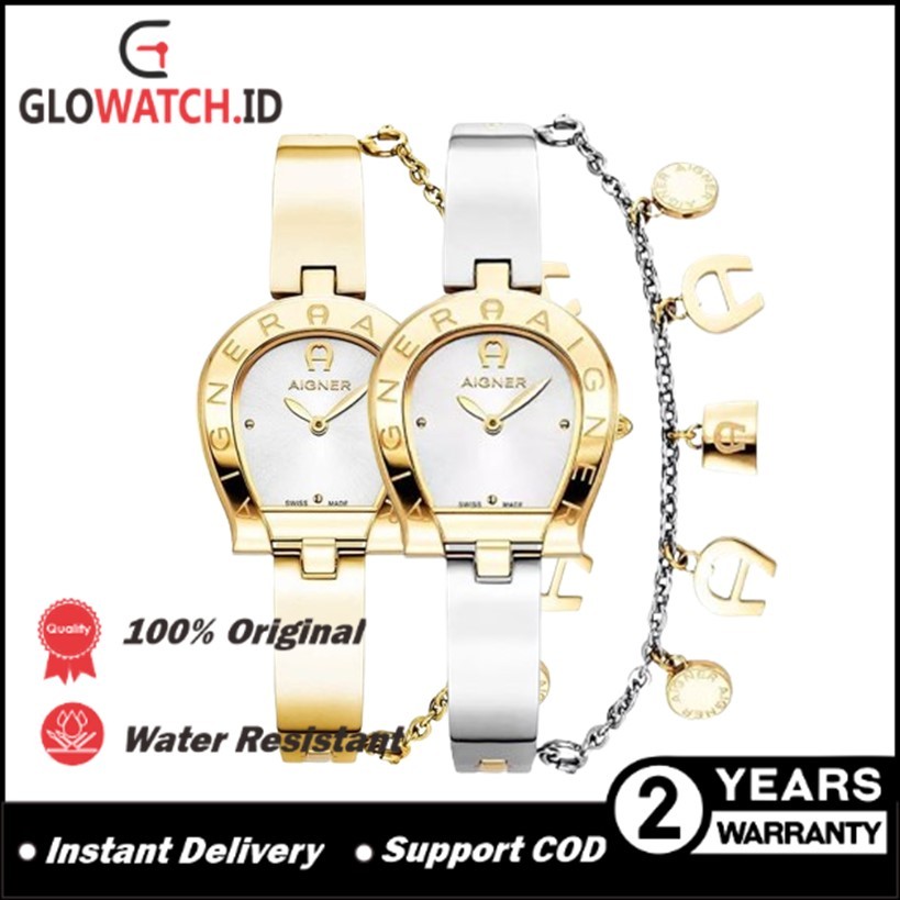 [Promo] Jam Tangan Wanita Aigner AGW.264001 & AGW.264003 Enna Stainless Steel Strap Original (Garans