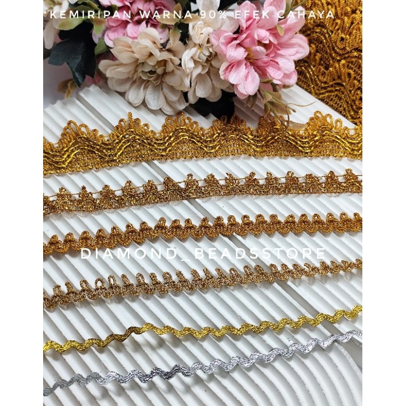 Renda mas/renda mas mahkota/renda zigzag/renda zigzag silver