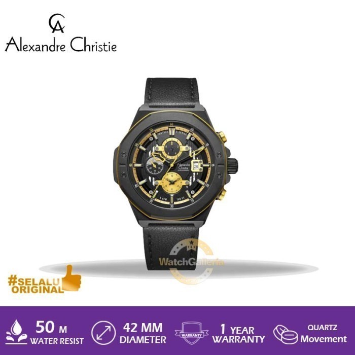 [ CUCI GUDANG ] Jam Tangan Pria Alexandre Christie AC 6597 MC LIPBAYL Original