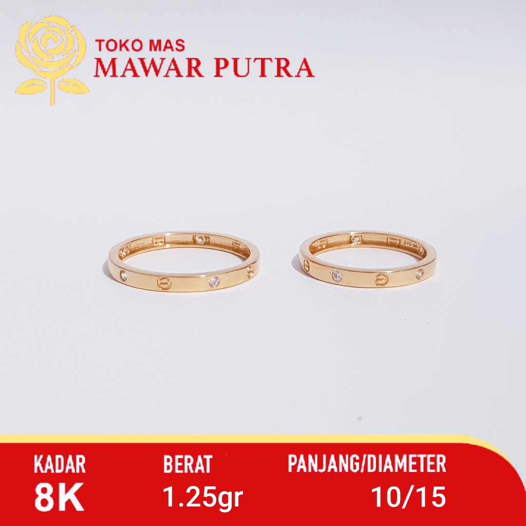 Cincin Ayu Gold Simple Elegant Series Kadar 8K 375