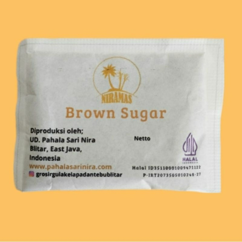 Niramas gula kelapa serbuk kemasan sachet