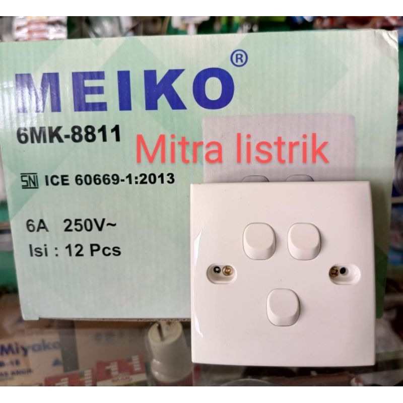 Saklar triple IB /Saklar lampu 3 petik