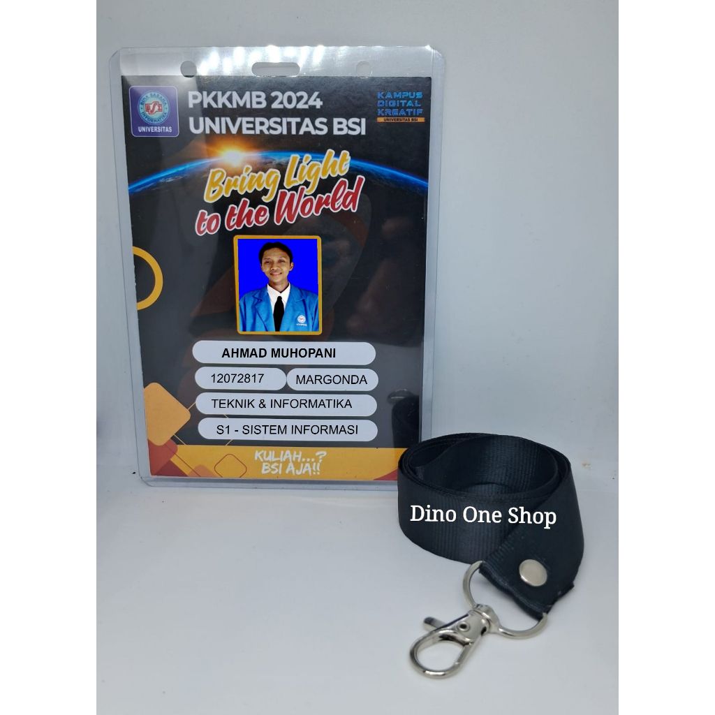 

ID CARD dan Tali lanyard Hitam BSI September 2024