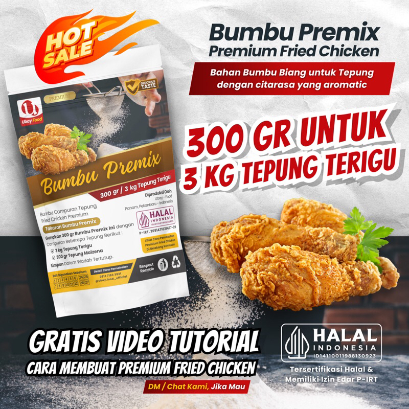 

BUMBU PREMIX, Bumbu Biang Tepung 300 gr (Free Video Tutorial jika Mau)