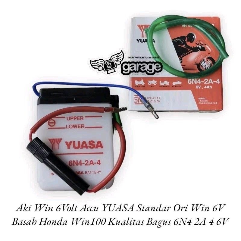 Aki honda win 6 volt accu baterai Honda Win 100 6 Volt YUASA kualitas bagus