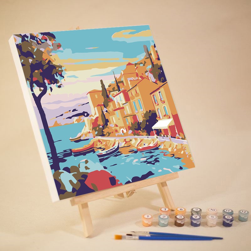 

Paint By Number 20x20 / DIY Lukisan Pemandangan Cantik Kerajinan Tangan Sendiri / Kerajinan Tangan Melukis Pemandangan Dengan Cantik