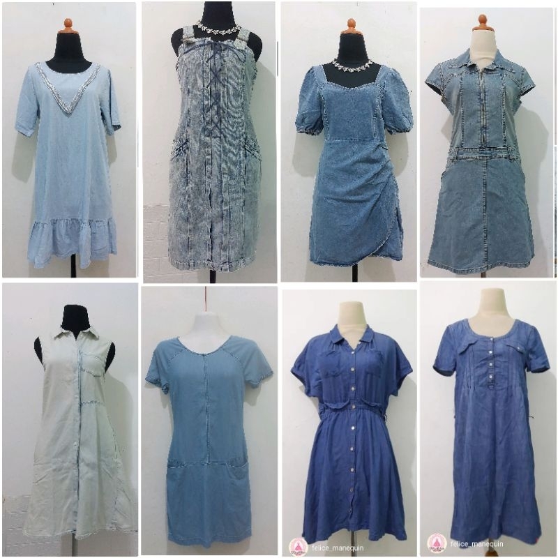 Cotton Denim Jeans Dress/Dress Jeans/Dress Katun Denim