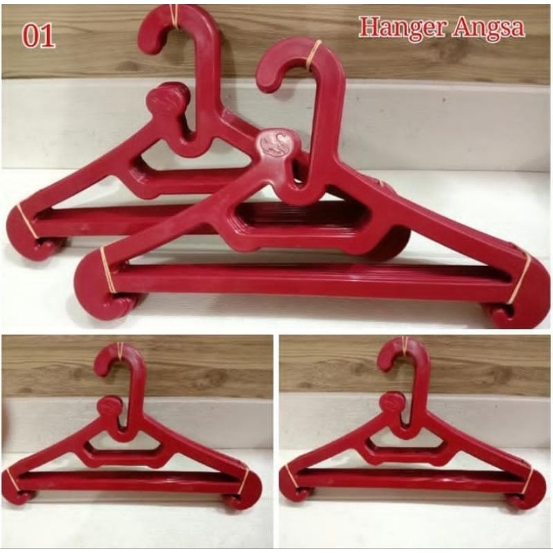 HANGER BAJU ,HANGER ANGSA , HANGER GEPENG CAP ANGSA , GANTUNGAN BAJU / Lusin