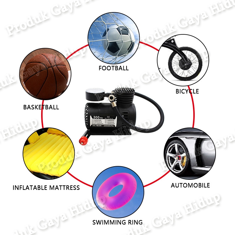 Sale Air Compressor/Mini Compressor 12V Electric Pump 300Psi Pompa Ban Mobil Elektrik/Pompa Ban