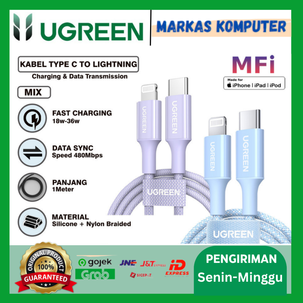 UGREEN Kabel iPhone MFi Type C to Lightning FAST Charging 90493