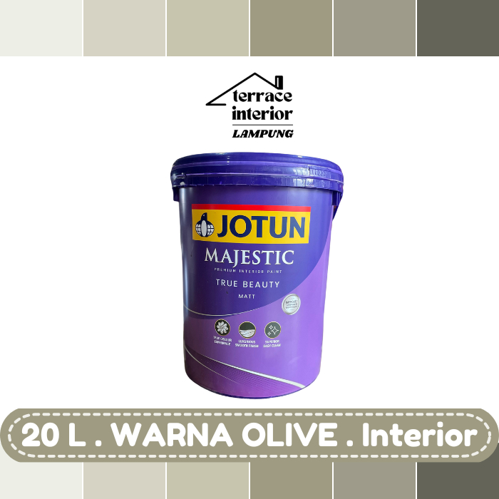 Cat Tembok Majestic Matt Interior Jotun warna Olive 20  L