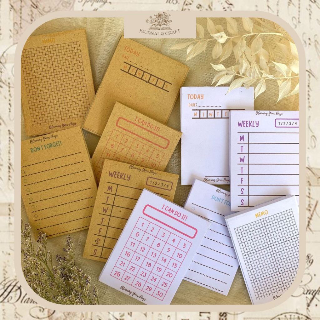 

MEMO PAD/CATATAN DIARY/CATATAN TEMPEL DIARY/NOTES/NOTEPAD/WISHLIST/WEEKLY/30 LEMBAR/MURAH daily planner memo pad note notes catatan to do list checklist sobek harian